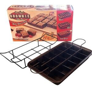 The Perfect Brownie Pan Set As Seen On TV! Bake Slice and Serve - M4